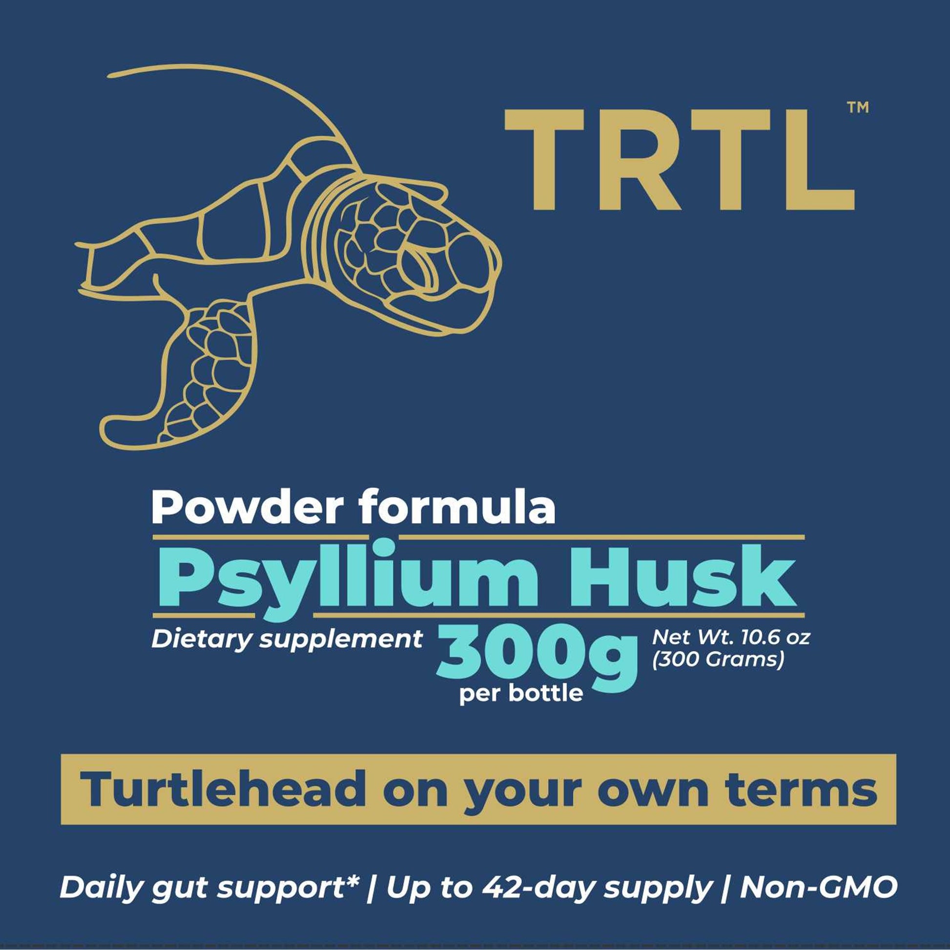 TRTL Psyllium Husk - Powder Formula - 300g - TRTL Supplements