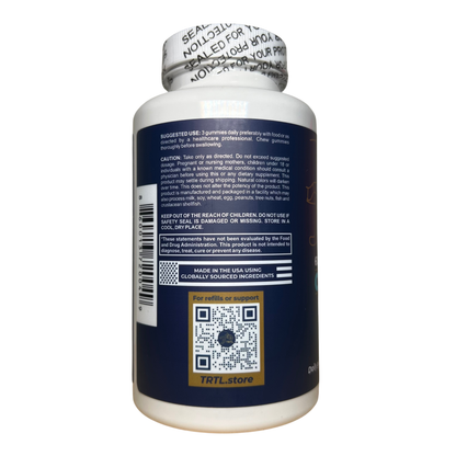 TRTL Fiber Gummies - 60 Count - Daily Prebiotic Fiber Supplement - Orange & Mixed Berry Flavor