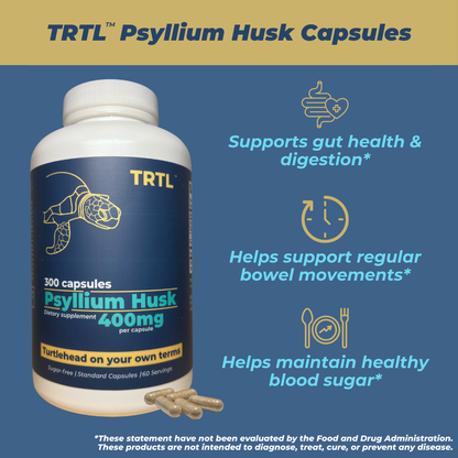 TRTL Psyllium Husk 400mg Capsules 300 Count