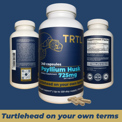 TRTL Psyllium Husk 725mg Capsules 240 Count