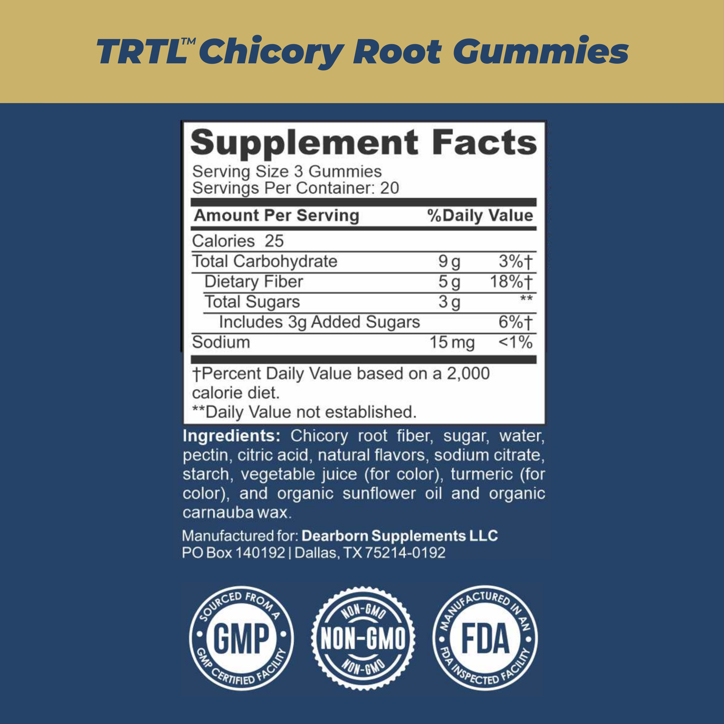 TRTL Fiber Gummies - 60 Count - Daily Prebiotic Fiber Supplement - Orange & Mixed Berry Flavor