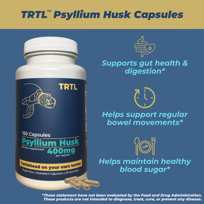 TRTL Psyllium Husk 400mg Capsules 150 Count