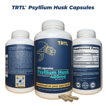 TRTL Psyllium Husk 400mg Capsules 300 Count