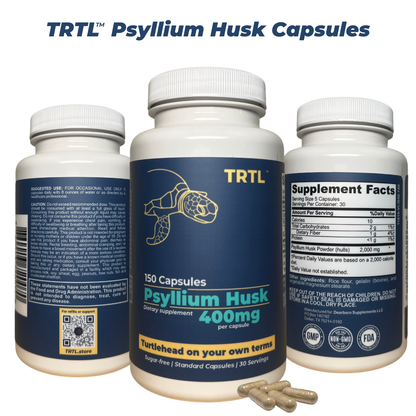 TRTL Psyllium Husk 400mg Capsules 150 Count